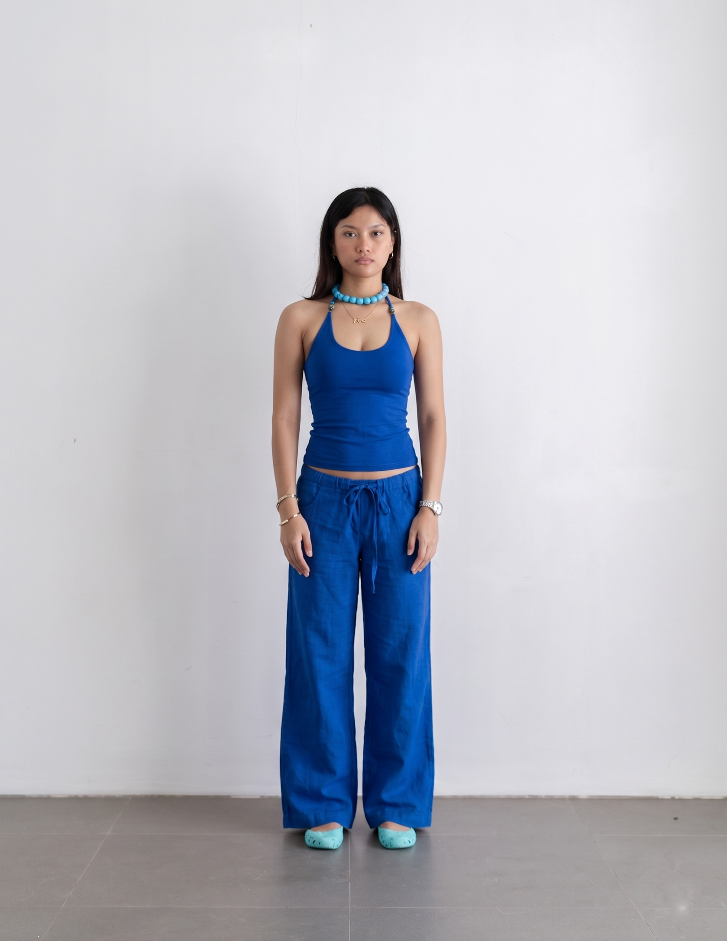 Linen Pants - Cobalt Blue