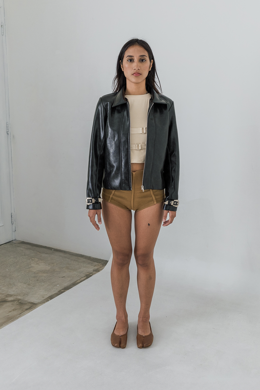 Buckled Leather Jacket