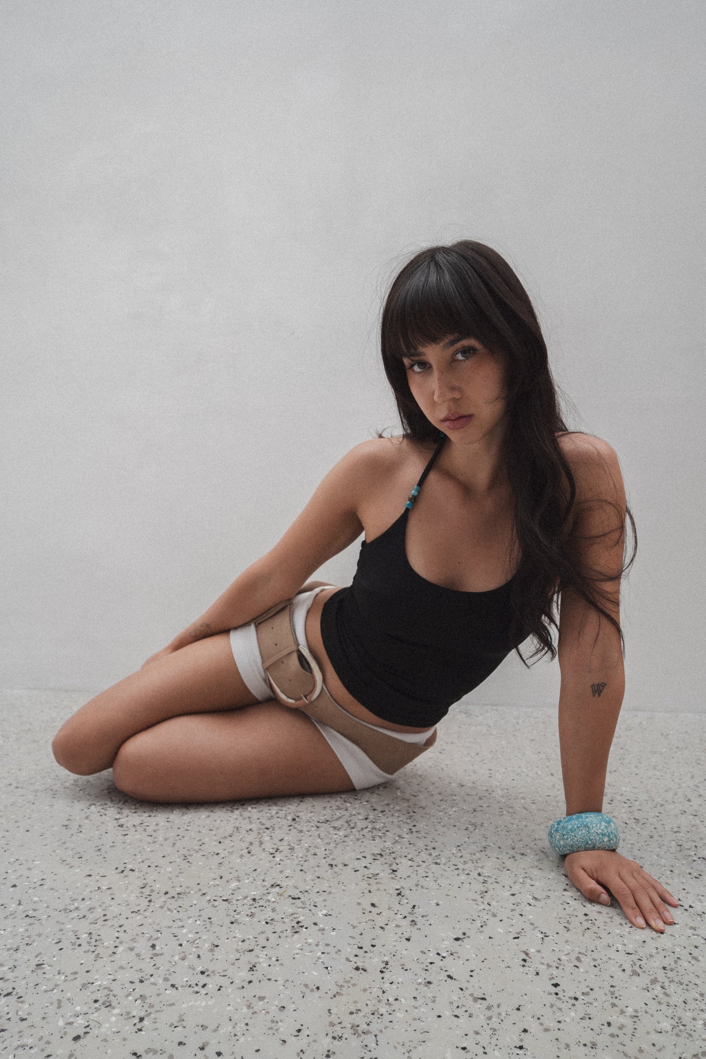 Crescent Beads Tank - Black