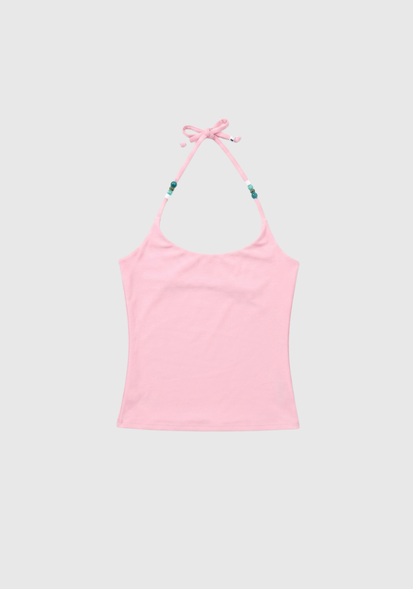 Crescent Beads Tank - Baby Pink