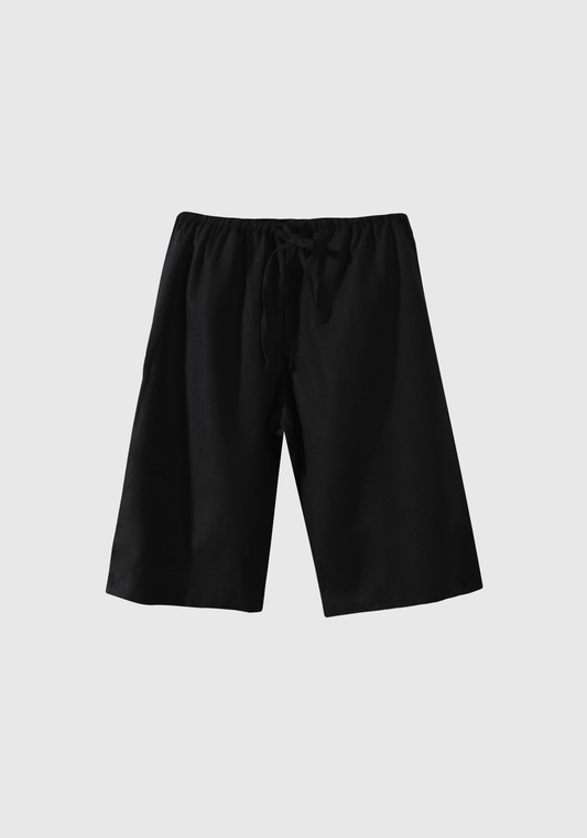 Linen Capri - Black