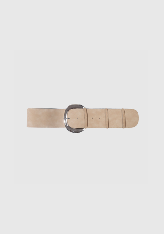Giant Buckle Belt - Cream