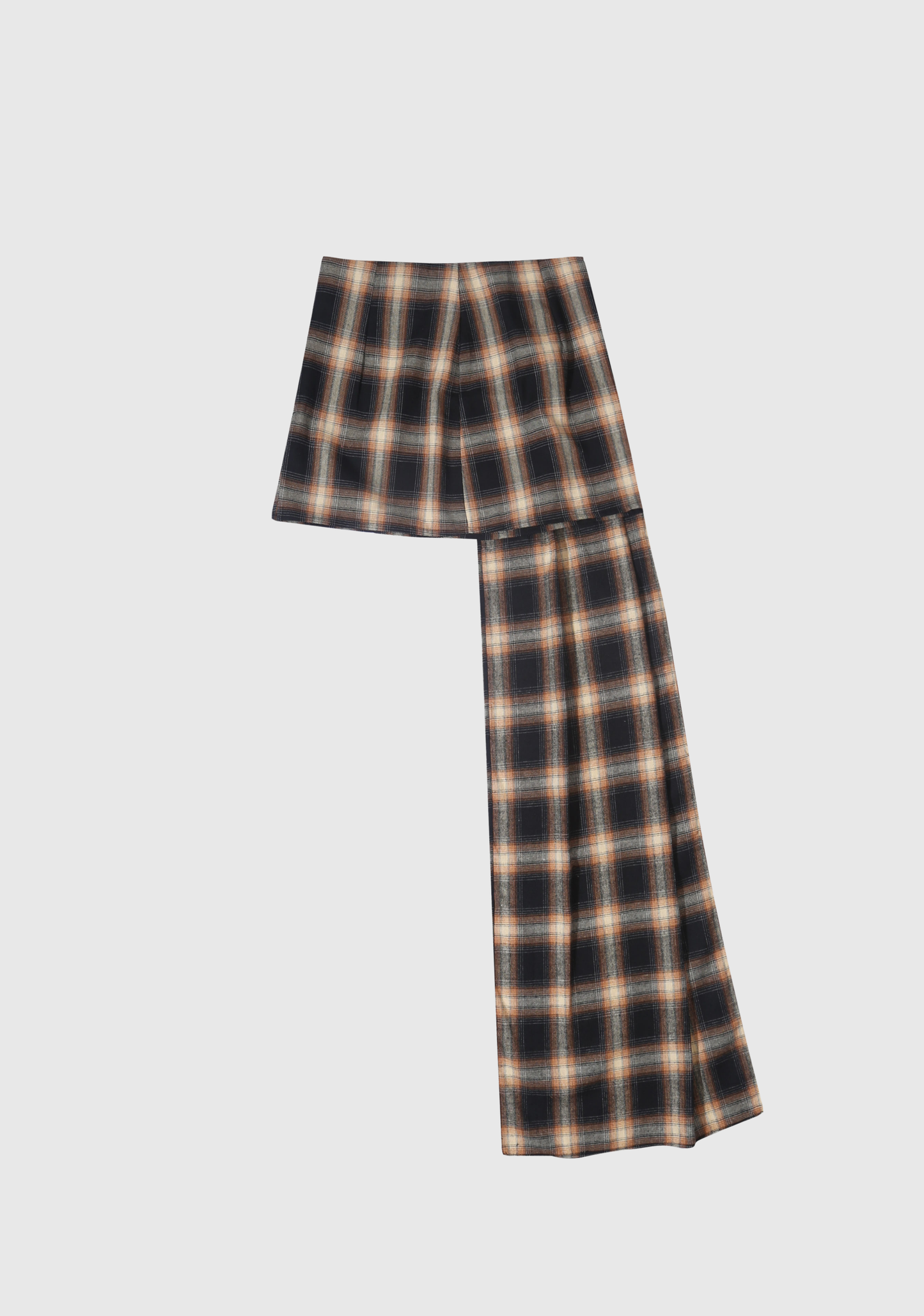 Tartan Swing Skirt - Tangerine