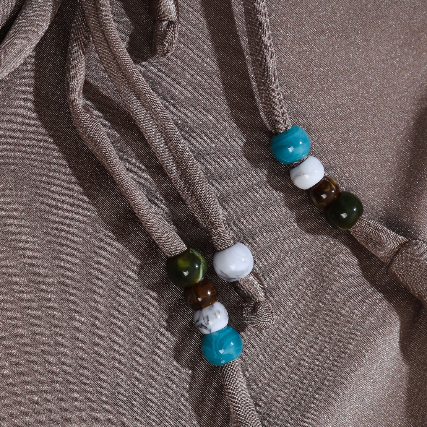 Crescent Beads Tank - Glazed Mocha