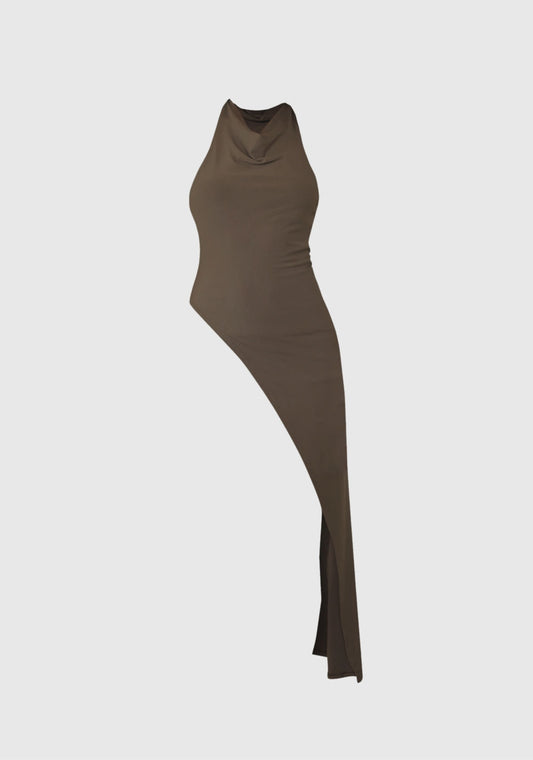 Isimo Asymmetrical Dress - Clay