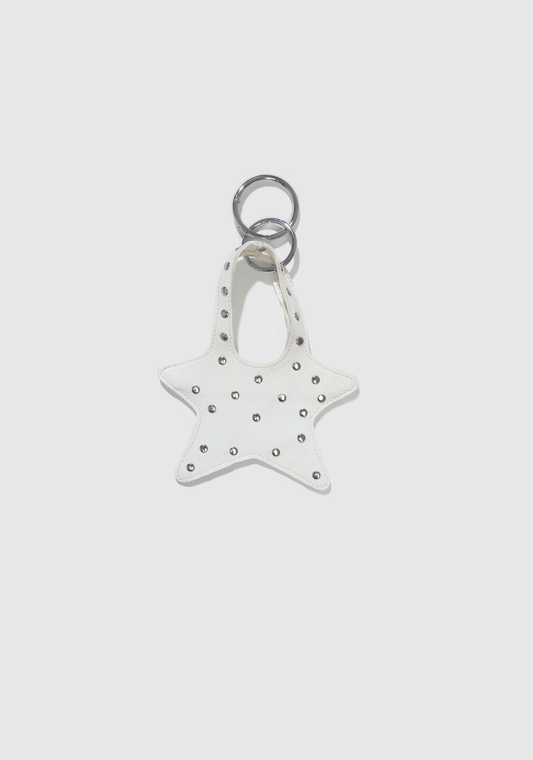 Howdy Miniature Bag Charm - White