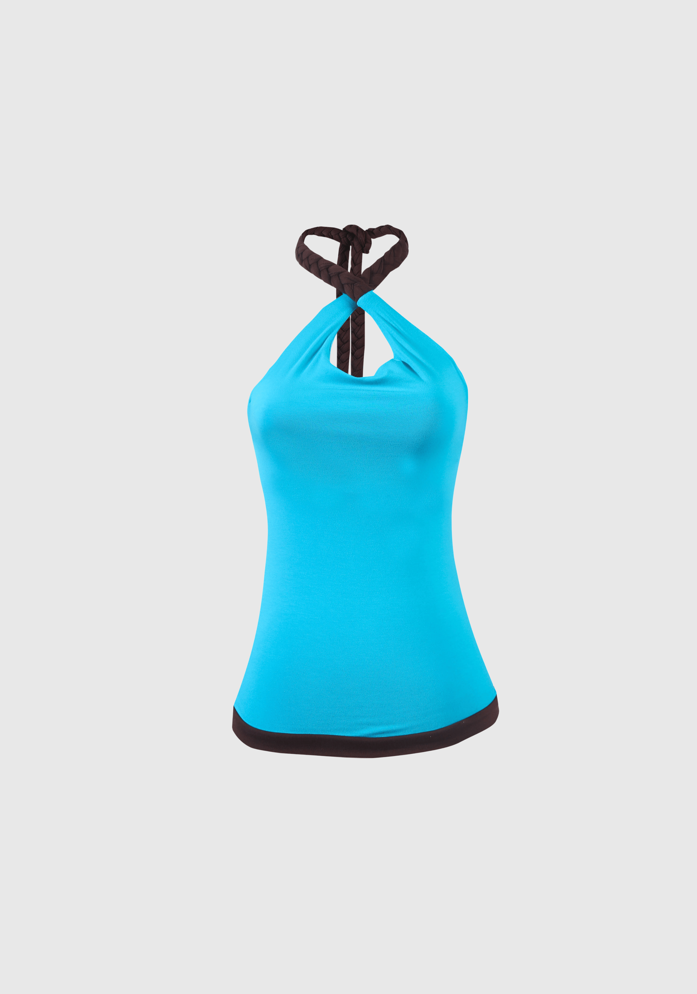 Braided Tank - Turquoise Chocolate – TELLAVISION