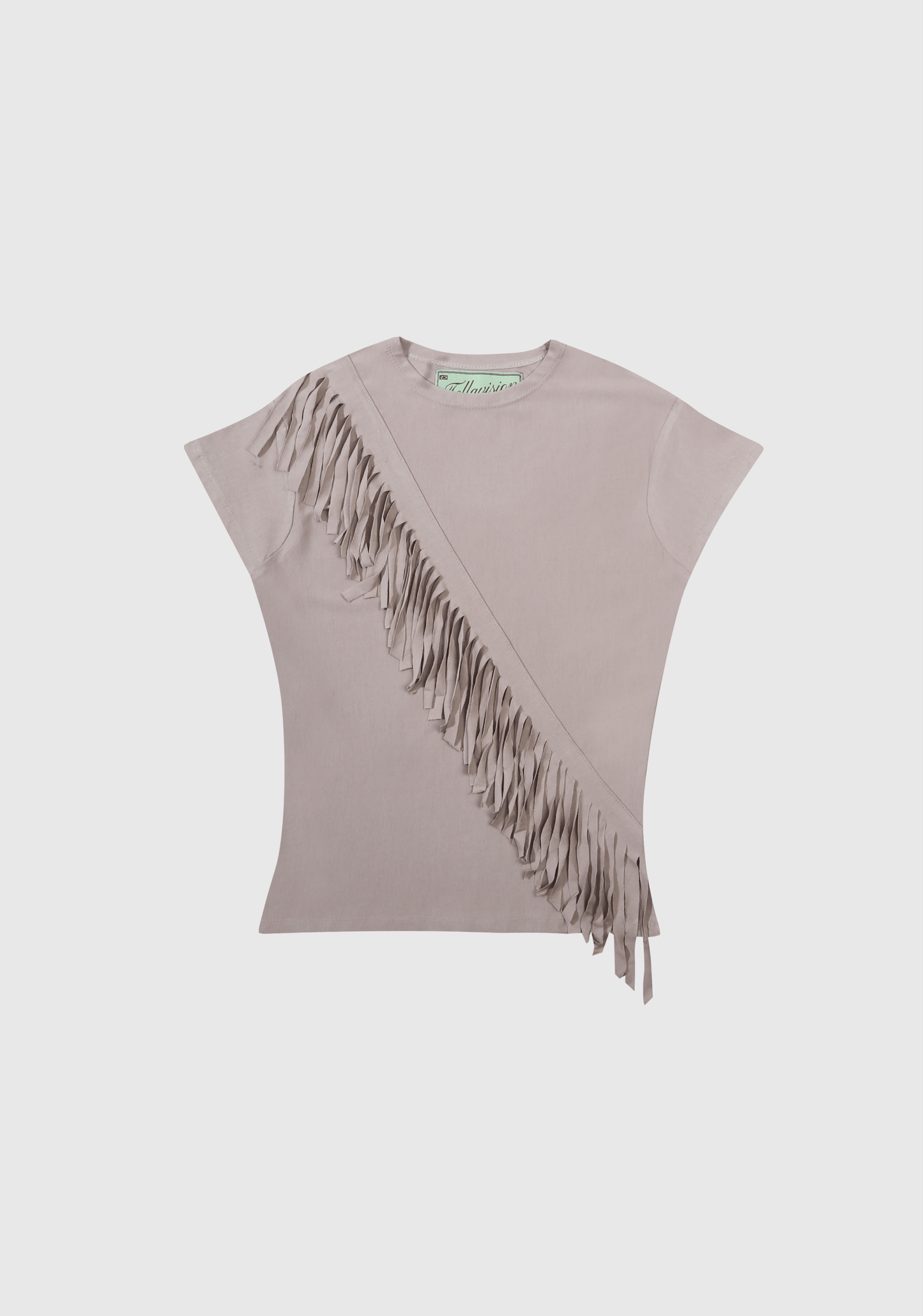 Fringe Tee - Taupe