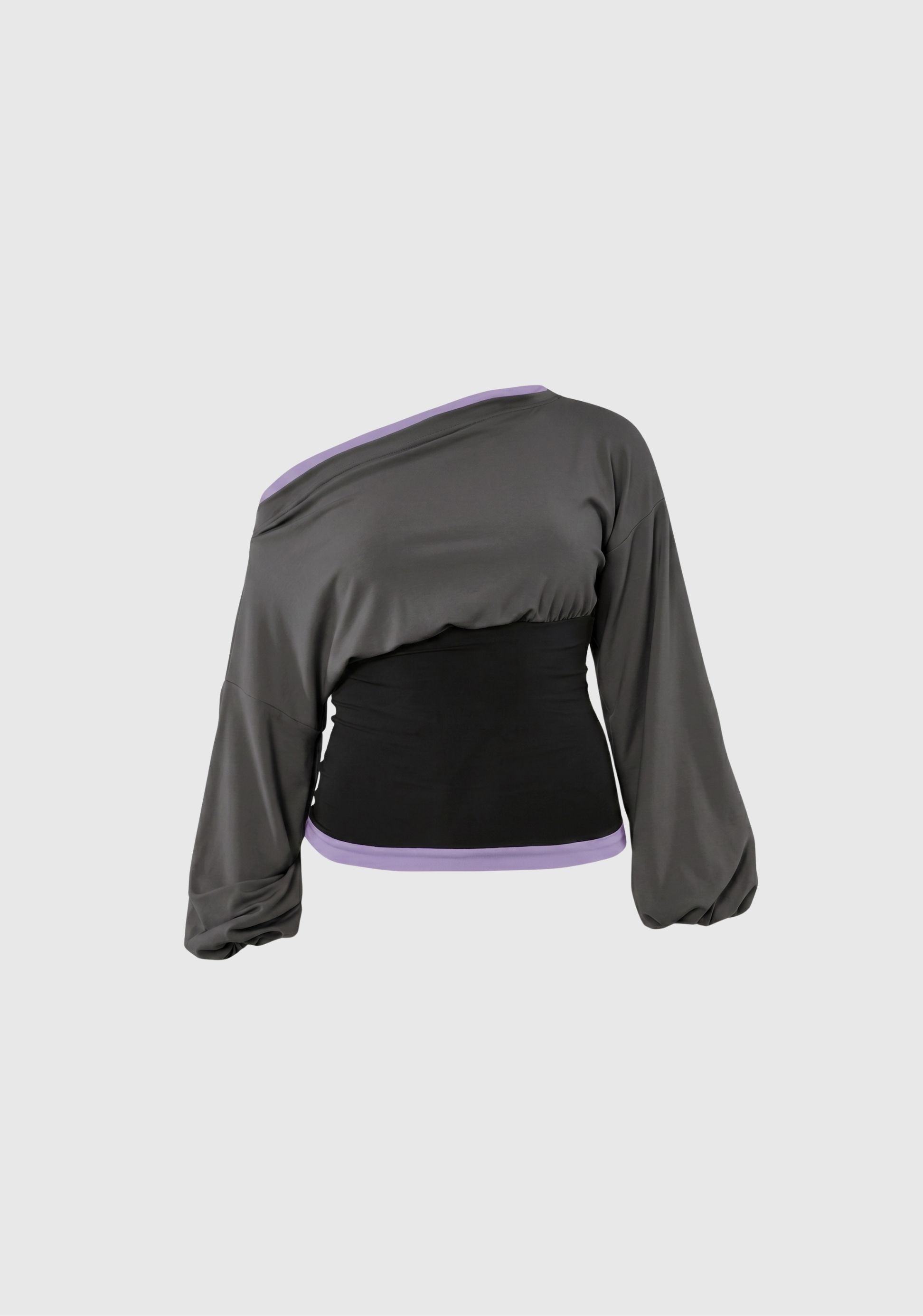 Cinched Off-Shoulder - Lilac Grey – TELLAVISION