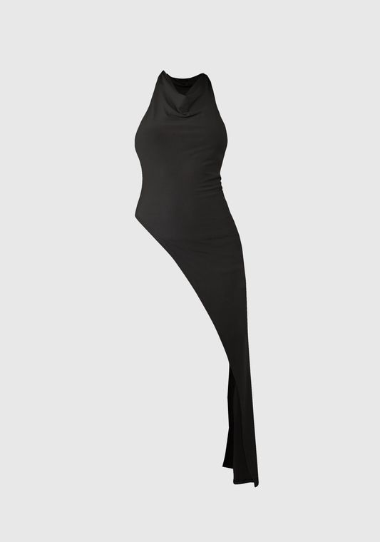 Isimo Asymmetrical Dress - Black