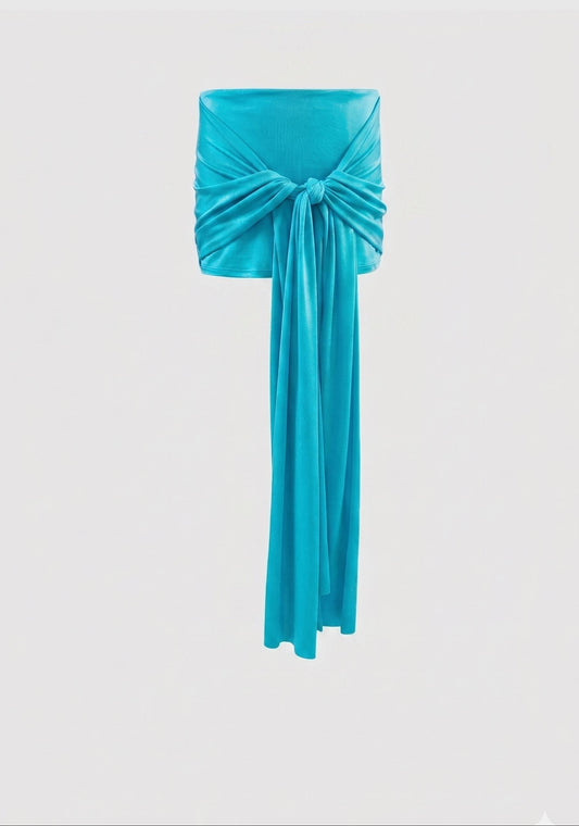 Drop-down Skort - Turquoise