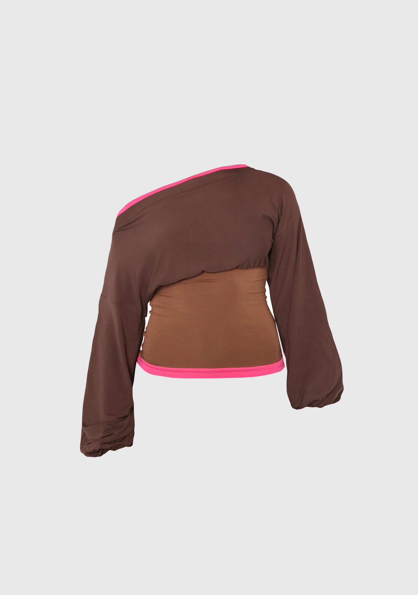Cinched Off-Shoulder - Chocolate Pink