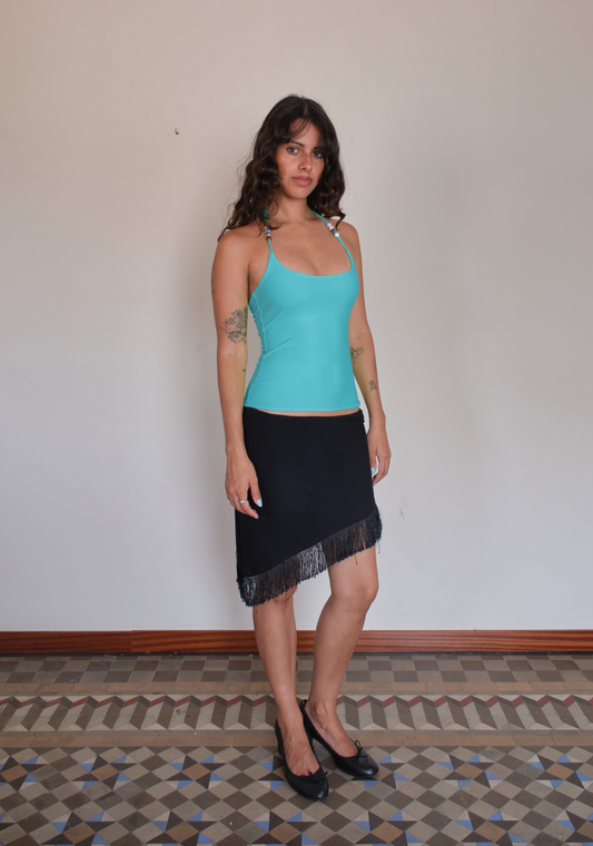 Fringe Skirt - Black