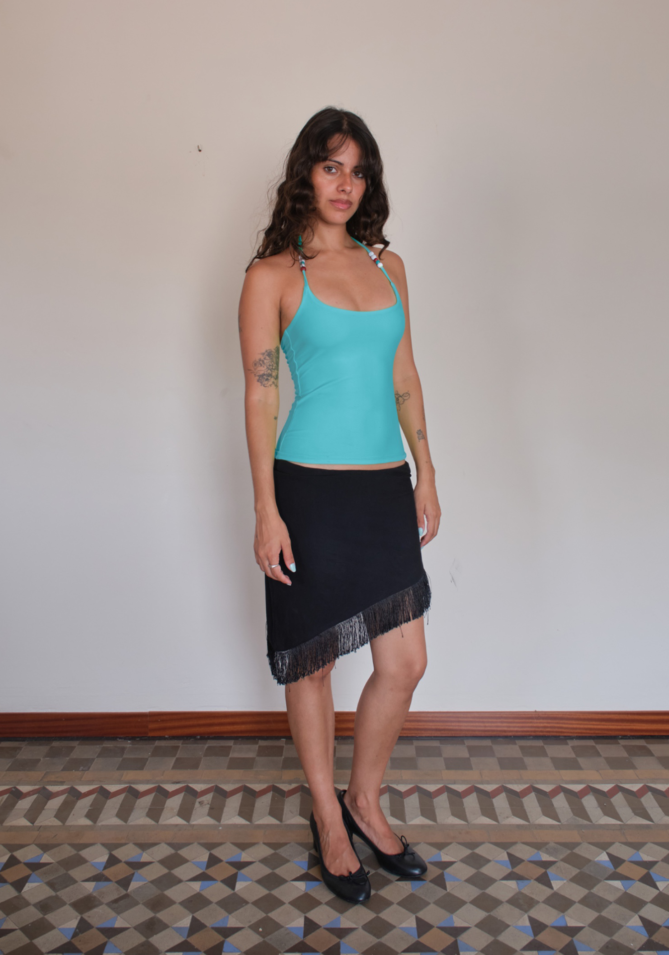 Fringe Skirt - Black