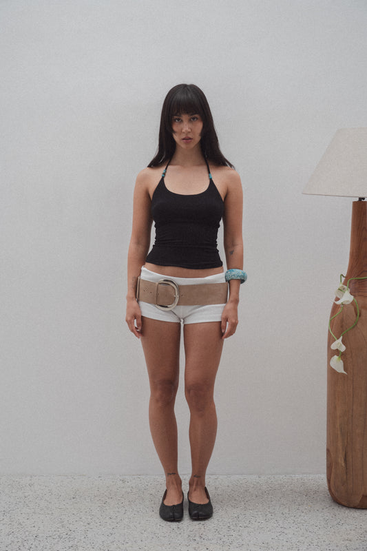 Giant Buckle Belt - Cream