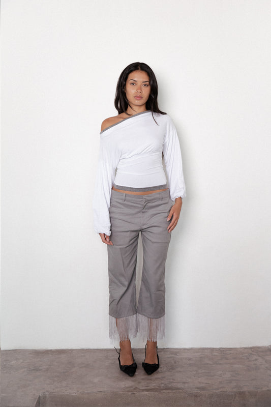 Cinched Off-Shoulder - Misty-Ivory