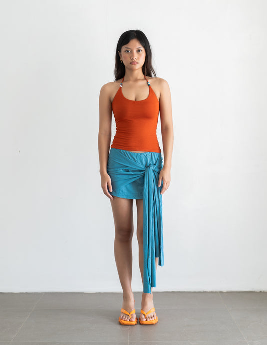 Crescent Beads Tank - Burnt Orange