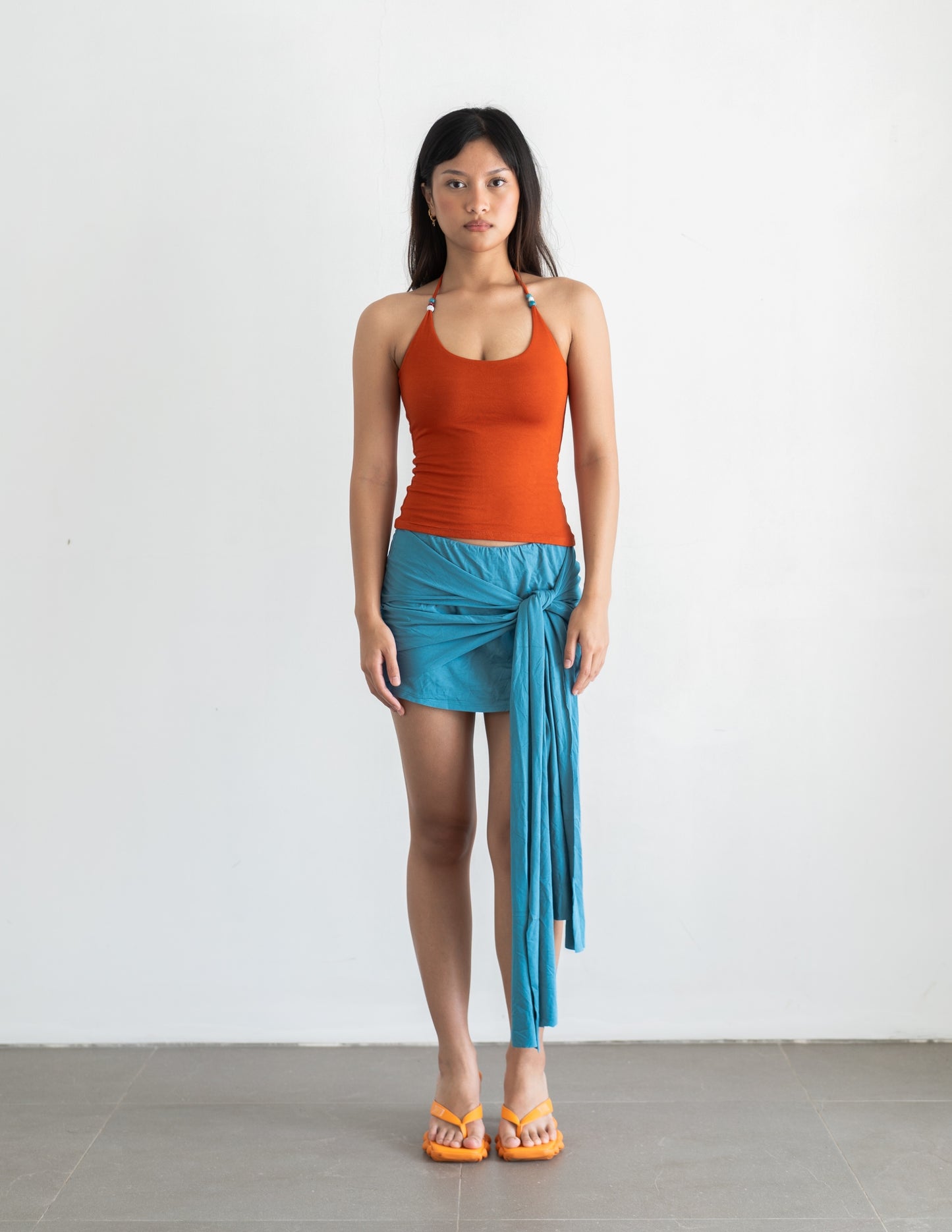 Crescent Beads Tank - Burnt Orange