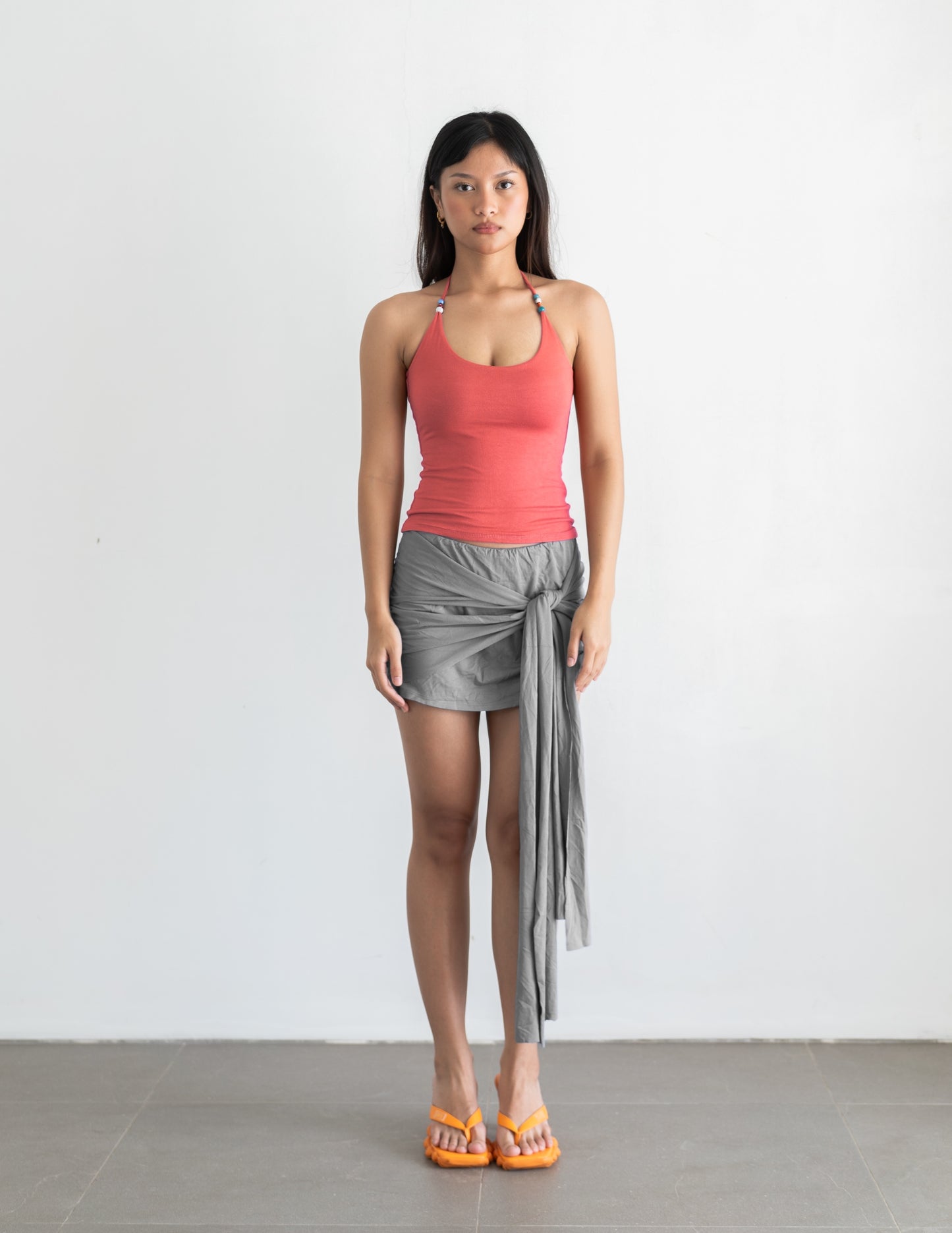Drop-down Skort - Concrete