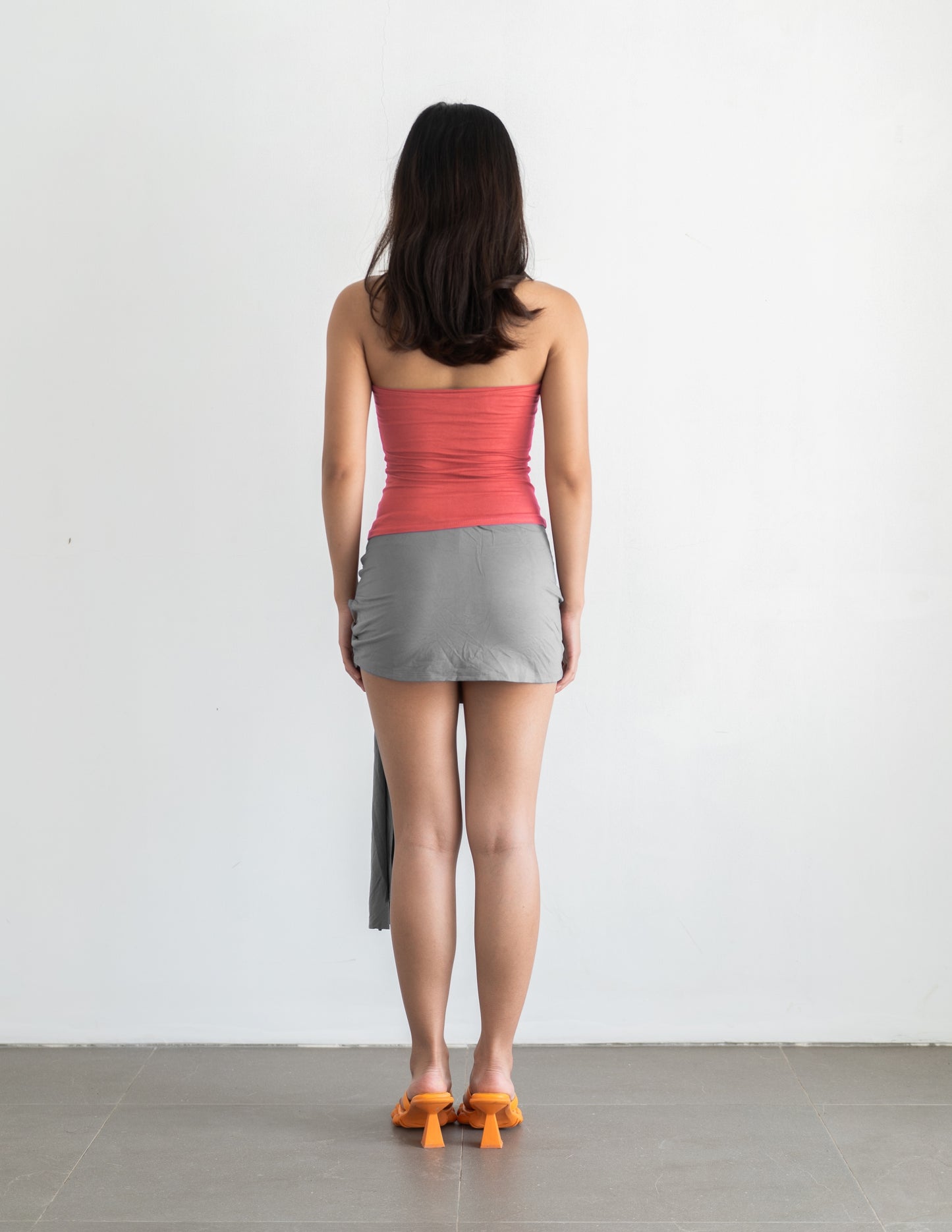 Drop-down Skort - Concrete
