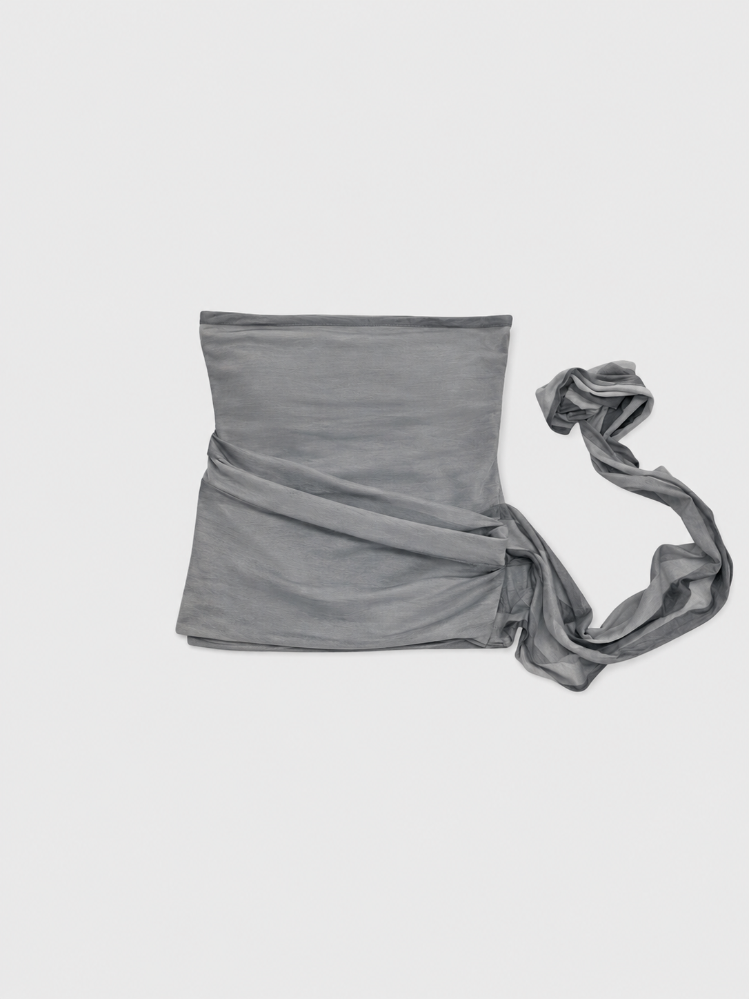Wrap Around Tube Top - Gray